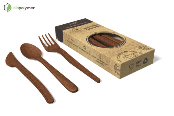 Bộ dao thìa nĩa sinh học từ cà phê Biopolymer Việt Nam