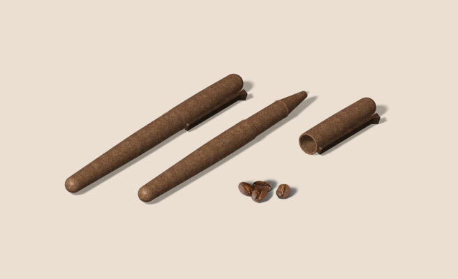 Bút nhựa sinh học cà phê được làm từ hạt nhựa sinh học Coffee Bio-composite